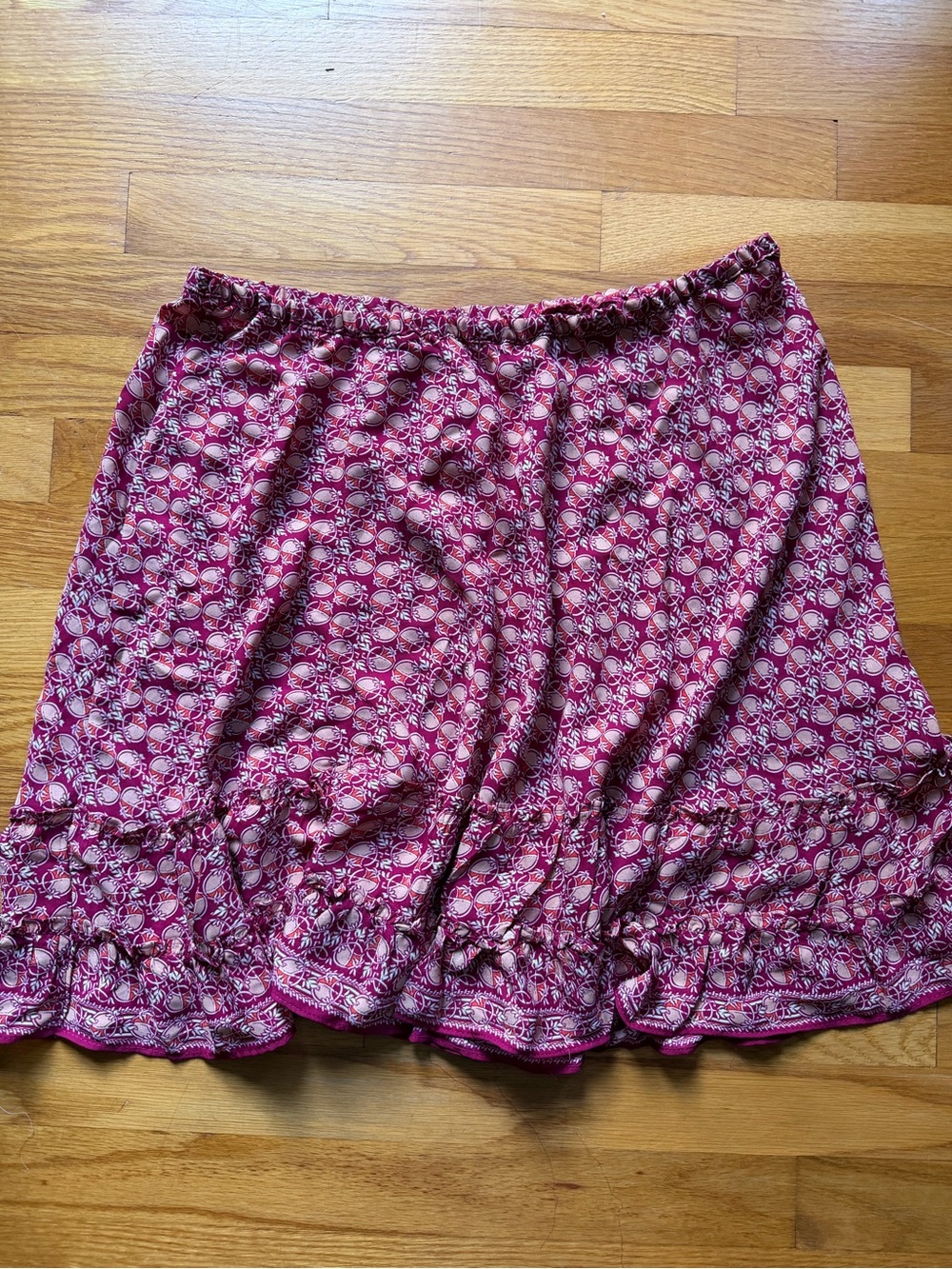 Max Stufio Floral Ruffle Hem Skirt -XL
